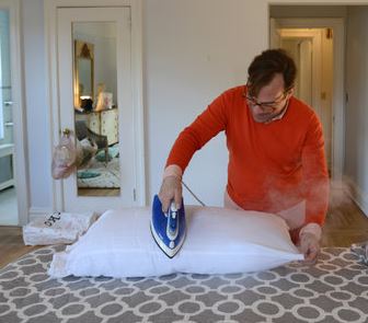 pillow ironing